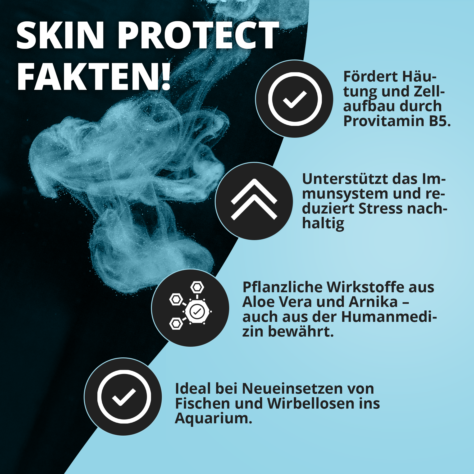 Provitamin B5, Aloe Vera und Arnika für Aquarienfische